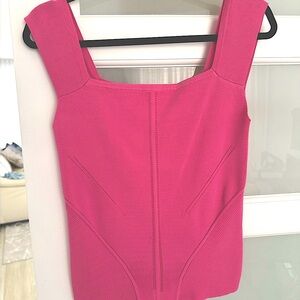 Pink Sleeveless Knit Top